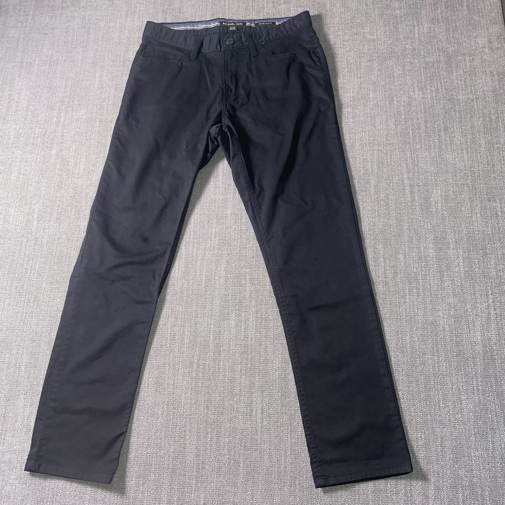 Michael Kors Mens Parker Slim Fit Pants 30x30 Black 5 Pocket Casual Straight Leg